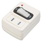 電材堂 雷サージ付省エネタップ 1個口 集中スイッチ付 ホワイト FSK110WHDNZ
