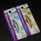 ダイソー ミノー 50mm 2.6g ブルーバック・ホロ 金黒色 2個セット ルアー ※未使用在庫品(27L0609)※クリックポスト