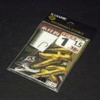 SASAME チヌ 糸付き鈎 チヌ針(黒)1号 ハリス1.5号 1.6ｍ付 6枚入り ※在庫品(36m0408)※クリックポスト