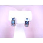 【即買い】K14WG ブルーストーン ルーフ ピアス 新品仕上げ済 P-366