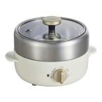 ブルーノ BRUNO 電気鍋 コンパクトマルチグリルポット 600W ホワイト BOE115-WH〈BOE115-WH〉