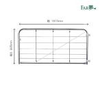 牛舎 畜舎 仕切り 扉 門扉 亜鉛メッキ スチールゲート 【ファームゲートFE182（幅1810×高さ995mm／※法人・牧場・農場への配送のみ）】