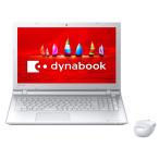 ショッピングdynabook 量販店展示品 東芝 dynabook T55 T55/VW PT55VWP-BJA 15.6型 Core i3 6100U メモリ4GB HDD1TB Windows10 officeおまけ リュクスホワイト