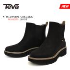 ショッピングteva テバ Teva サイドゴア ブーツ ミッドフォーム チェルシー ショートブーツ レディース ブラック 黒 レザー アンクル 防水 シューズ W MIDFORM CHELSEA 1123094