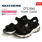 ショッピングスケッチャーズ SKECHERS スケッチャーズ サンダル ディーライト フレッシュキャッチ レディース ブラック 厚底 スポサン シューズ ストラップ D'Lites Fresh Catch BLACK 31514