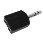 デュアルメス 6.35mmステレオジャック-オス6.35mm ステレオジャック 変換アダプター2個