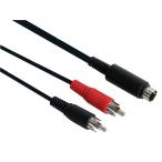 8 булавка Mini DIN штекер мужской +2 x RCA штекер мужской + 3m кабель 