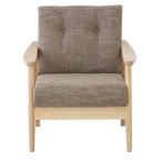 AZUMAYA 1人掛けソファ バッスム (幅73/素材布) ブラウン RTO-911BR