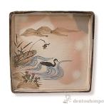 角皿 花鳥乾山十二月 鵜　(6月） 1枚 ( 名入れ有料 退職祝い 定年 角皿 長皿 焼き魚 さんま おしゃれ 清水焼 京焼 結婚 出産 内祝い 引き出物 )