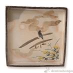 角皿 花鳥乾山十二月 鵲　(7月）かささぎ 1枚 ( 名入れ有料 退職祝い 定年 角皿 長皿 焼き魚 さんま おしゃれ 清水焼 京焼 結婚 出産 内祝い 引き出物 )