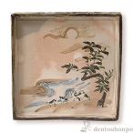 角皿 花鳥乾山十二月 千鳥(11月）ちどり 1枚 ( 名入れ有料 退職祝い 定年 角皿 長皿 焼き魚 さんま おしゃれ 清水焼 京焼 結婚 出産 内祝い 引き出物 金婚式 )