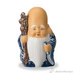 知恵の神福禄寿 染付 6号 ( 木札名入