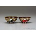九谷焼 組飯碗 金雲桜富士 ペア ( 退