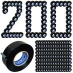 200巻セット ハーネステープ 黒 234W 脱鉛粘着ビニルテープ デンカ株式会社 DENKA