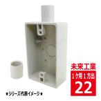 SW1-22J 露出 スイッチボックス 1ケ用 1方出 ベージュ 未来工業 VEP SW122J