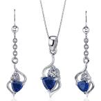 合成サファイアペンダントイヤリング...