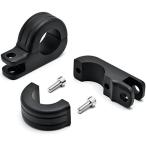 [ параллель импортные товары ]Krator Black 1-1/4inch Engine Guard Tube Bar Footpeg Clamps Compatib