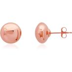 【並行輸入品】14K ローズゴールド ボタンボール スタッドピアス　