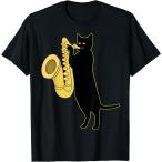 ショッピングfk07 【並行輸入品】Cat Playing Saxophone Shirt | Cool Wind Instrument Sax Gift　