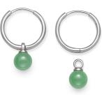 スターリングシルバー天然グリーン翡...