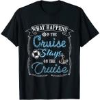 [ параллель импортные товары ]Funny Cruise Ship Vacation Shirt - What Happens Stays T-Shirt