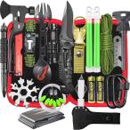 【並行輸入品】男性 お父さん 旦那 父親へのギフト キャンプサバイバルギアと装備キット 32イン1 クールなガジェット クリスマス誕生日ギフトアイデア