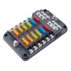 [ параллель импортные товары ]12-Way Fuse Block Waterproof Boat Fuse Panel 12-24V Marine Fuse Blo