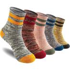 [ параллель импортные товары ]AmGift Womens Hiking Walking Trekking Crew Socks 5 Pairs Full Cushi