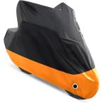 [ параллель импортные товары ]XYZCTEM мотоцикл покрытие всесезонный черный &amp; orange водонепроницаемый уличный солнце мотоцикл покрытие 87 дюймовый до. motor 