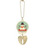 ショッピングsnowman 【並行輸入品】Merry mas Snowman Cartoon Illustration Car Keychain Angel Wing Penda