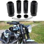 [ параллель импортные товары ]Hoprousa Motorcycle Black Steel Front Fork Cover Kit Shock Absorptio