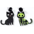 ハロウィンキュートアクリル漫画黒猫...