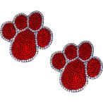 【並行輸入品】cueclue キラキラ光る車用デカール クリスタル装飾ステッカー ラインストーン犬の足跡プリントステッカー 車体 バンパー 窓  並行