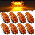 [ параллель импортные товары ] Partsam 8Pcs 2.5inch Mini Oval Amber Marker Clearance LED Lights 2