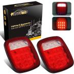 [ параллель импортные товары ] Partsam 2x Universal 16 LED Stop Tail Turn Signal Backup Reverse Br
