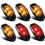 [ параллель импортные товары ] Partsam 4 Amber + 2 Red Universal Smoked Side Marker Trailer Light
