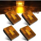 [ параллель импортные товары ] Partsam 4pcs AMBER Square Clearance Side Marker Light Trailer RV w