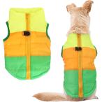 [ параллель импортные товары ] Idepet Pet Dog Cat Coat with Leash Anchor Color Patchwork Padded Pu