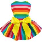 [ параллель импортные товары ] Fitwarm Rainbow Easter Pet Clothes Dog Dresses Vest Shirts Sundress