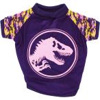[ параллель импортные товары ] Jurassic World Logo Tee for Dogs | Dinosaur Dog T-Shirt лиловый камуфляж собака X-