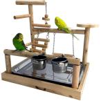 [ параллель импортные товары ] Mrli Pet Bird Playground Parrot Playstand Bird Playpen Wood Perch B