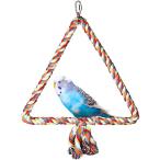[ параллель импортные товары ] Wontee Bird Triangle Rope Swing Colorful Perch Chewing Toy for Parr