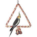 [ параллель импортные товары ] Wontee Bird Triangle Rope Swing Colorful Perch Chewing Toy for Parr