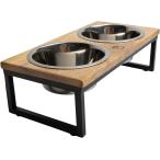 [ параллель импортные товары ] Brave Bark Wood &amp; Metal Feeder - Premium Mango Wood Feeder with Met