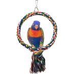 [ параллель импортные товары ] Bird Rope Swing Colorful Perch Climbing Toy for Parrots Budgie Para
