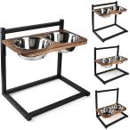 [ параллель импортные товары ] Emfogo Dog Food Bowls Raised Dog Bowl Stand Feeder Adjustable Eleva