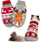 [ параллель импортные товары ] HYLYUN Cat Christmas Sweater 2 Packs - Puppy Christmas Sweater Pet