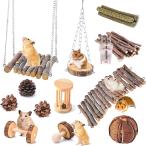 [ параллель импортные товары ] 14 Pack Guinea Pig Chew Toys for Teeth Natural Wood Dumbbells Exer