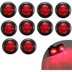 [ параллель импортные товары ] KYYET 10 Pcs 3/4 Inch Mount Red LED Rear Side Marker Indicator Ligh