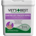 [ параллель импортные товары ] Vet's Best Ear Relief Finger Wipes | Ear Cleansing Finger Wipes for
